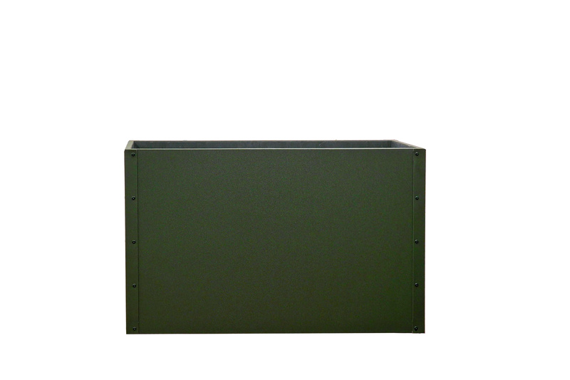 Metall Pflanzkasten mit Wärmeisolierung 110 x 36 x 70 cm