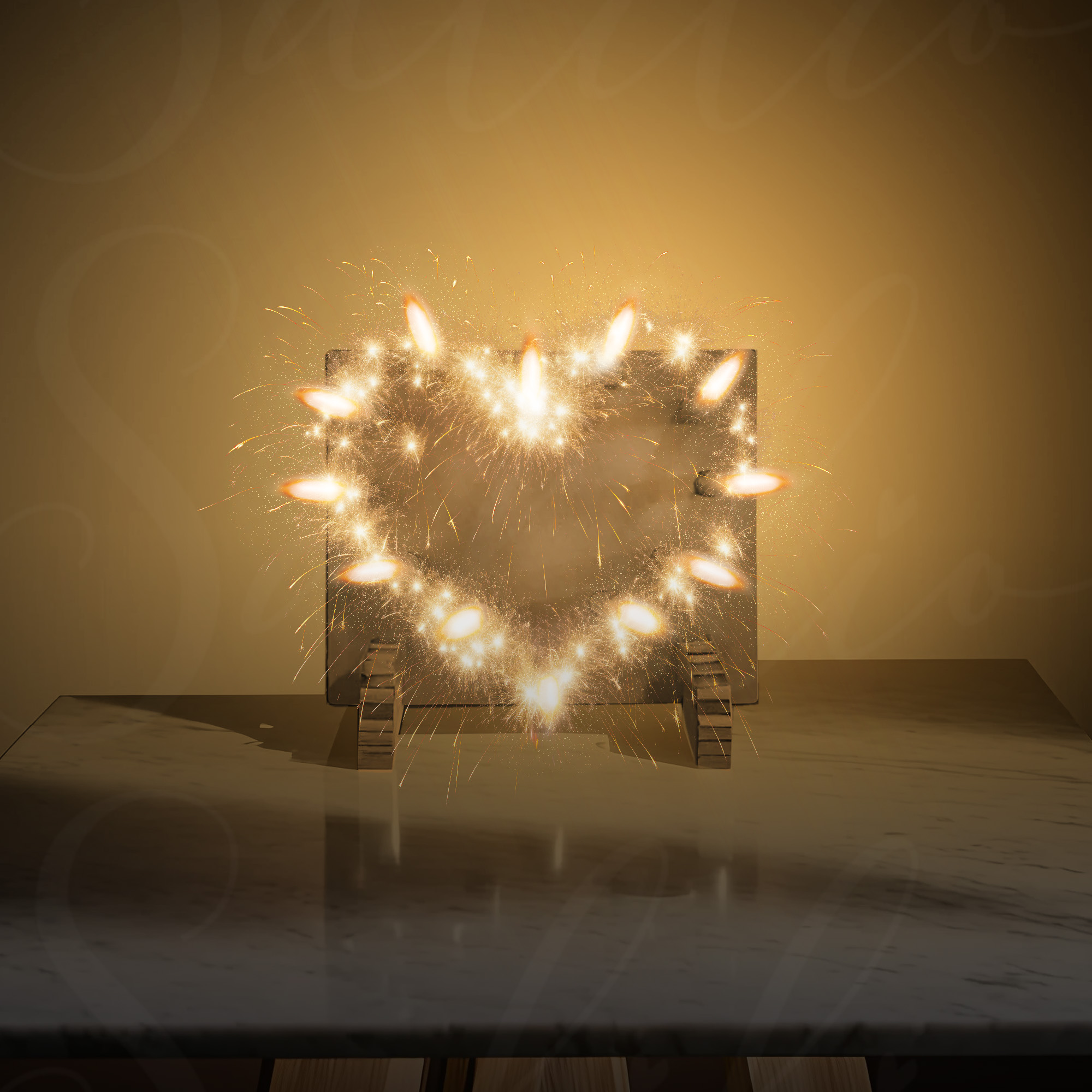 Tischfeuerwerk - Brennendes Herz 